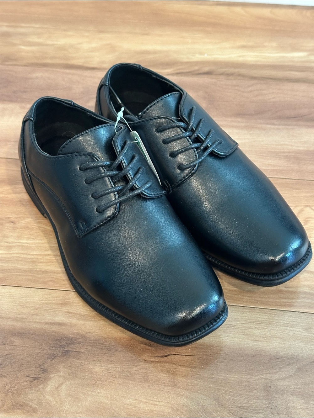 NWT Perry Ellis Portfolio Lawrence GP Boys Dress Shoes Black Size 13 Ultra Foam